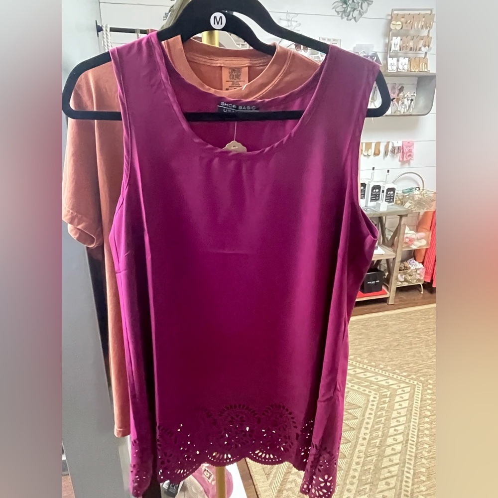 Women's Purple Sleeveless Top